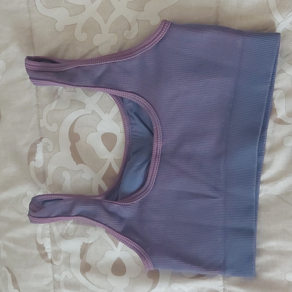 Fabletics Seamless Ribbed Purple Set - image 6